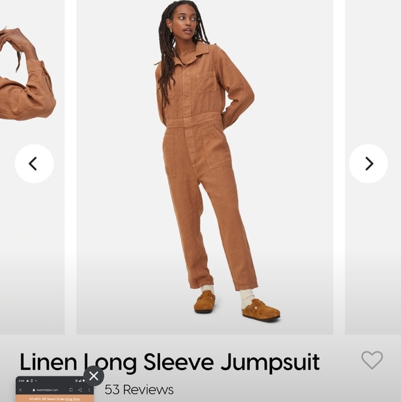 MATE the Label Pants - Linen long sleeve jumpsuit